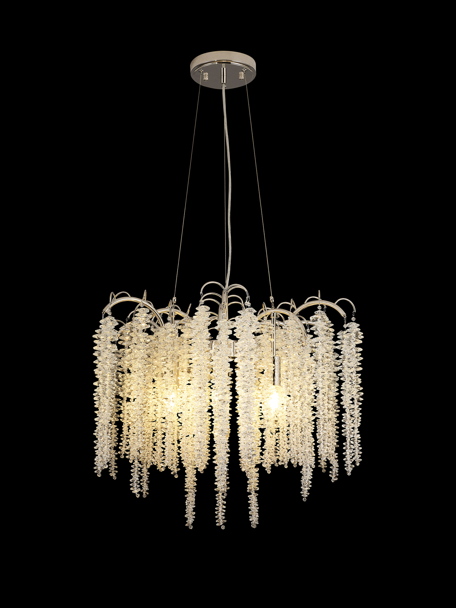 Wisteria Polished Nickel Crystal Ceiling Lights Diyas Multi Arm Crystal Fittings Wisteria Polished Nickel Crystal Ceiling Lights Diyas Multi Arm Crystal Fittings